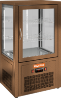 Настольная вертикальная холодильная витрина HICOLD VRC 70 Bronze